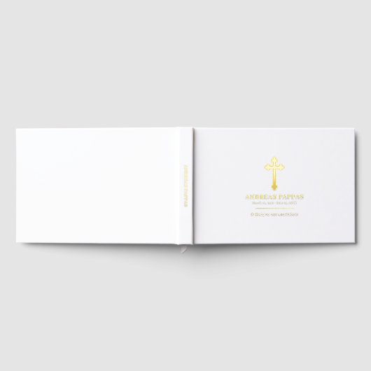 Begrafenis Grieks Orthodox Wit Goud Gastenboek (Volledig)