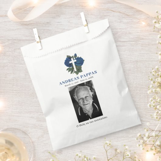 Begrafenis Grieks-orthodoxe Kolyva Κόλλυβα Bedankzakje (Geknipt)