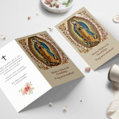 Begrafenis Guadalupe Spaanse Gebed Sympathie Kaart