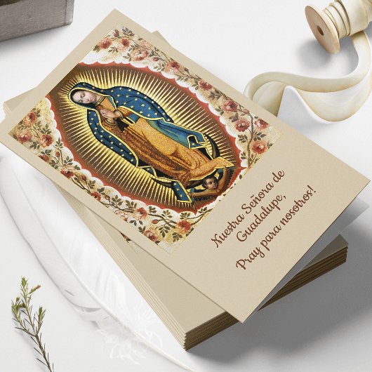 Begrafenis Guadalupe Spaanse Gebed Sympathie Kaart