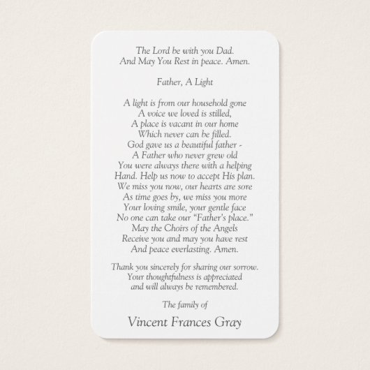 Begrafenis Hawaïaanse Sunset Gebed Sympathie Kaart (Achterkant)