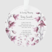 Begrafenis / Herdenking Ornament (voorkant)