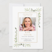 Begrafenis Herdenkingsdienst Order Of Service Prog Kaart (Voorkant)