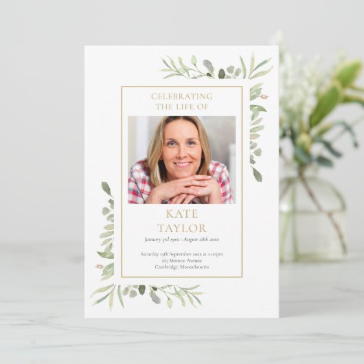 Begrafenis Herdenkingsdienst Order Of Service Prog Kaart (Staand voorkant)