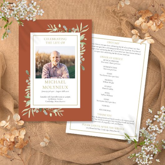 Begrafenis Herdenkingsdienst Order Of Service Prog Programmakaart