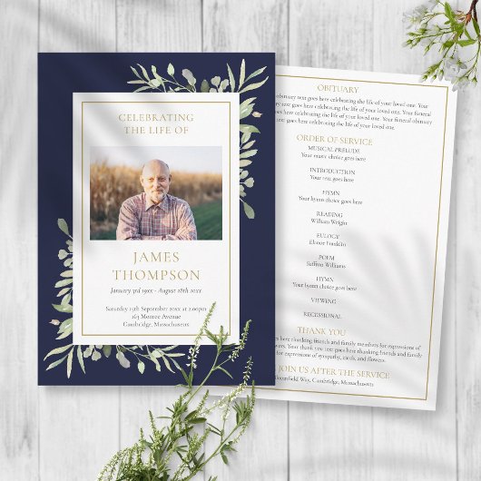 Begrafenis Herdenkingsdienst Order Of Service Prog Programmakaart