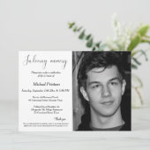 begrafenis, herdenkingsdienst, viering van het lev kaart (Staand voorkant)