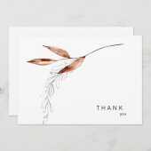 Begrafenis Herfst dank u Bedankkaart (Voorkant / Achterkant)