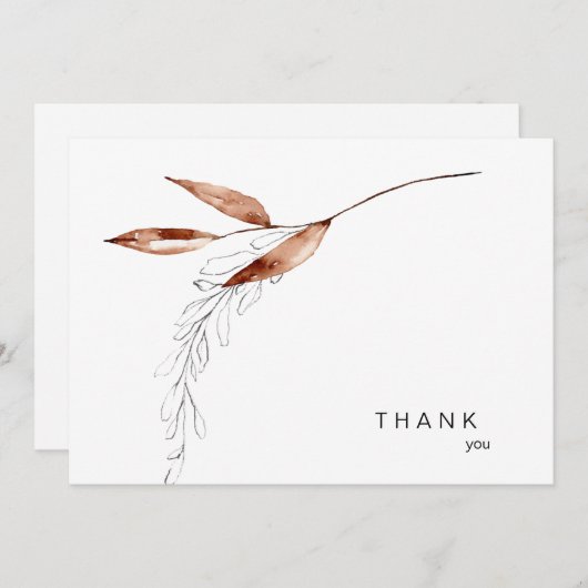 Begrafenis Herfst dank u Bedankkaart (Voorkant / Achterkant)