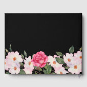 Begrafenis hield van een Waterverf roze witte roze Gastenboek (Achterkant)