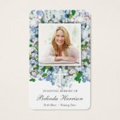 Begrafenis Hydrangea & Cross Gebed Sympathie Kaart (Voorkant)