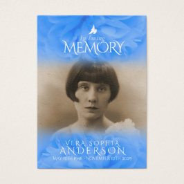 Begrafenis in liefdevol geheugen gebed / gedichten visitekaartjes