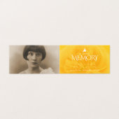 Begrafenis in liefdevolle geheugen gele rose gedic kaart (Buitenkant ongevouwen)