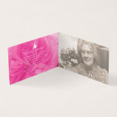 Begrafenis in liefdevolle geheugen roze gedicht ka kaart (Binnen)