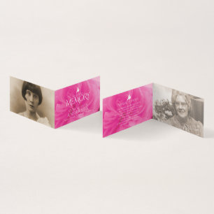 Begrafenis in liefdevolle geheugen roze gedicht ka kaart