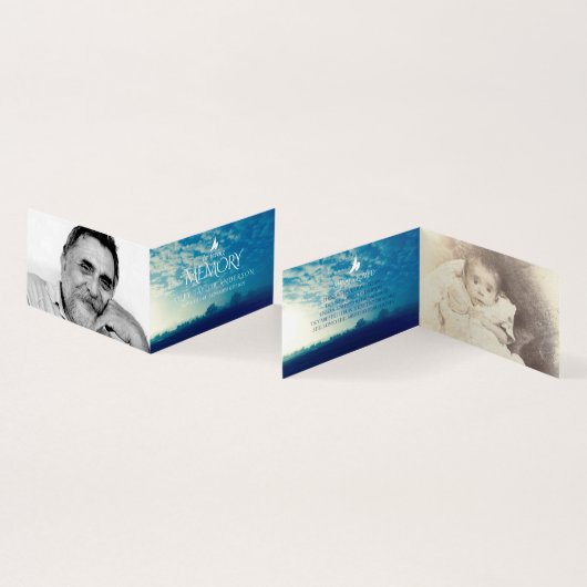 Begrafenis in liefdevolle geheugenwolken gedichten kaart (Binnen en buitenkant)