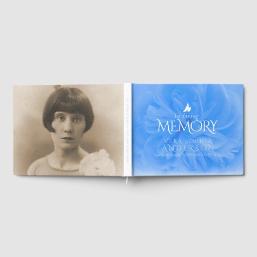 Begrafenis in liefdevolle herinnering blauw roos g gastenboek (Volledig)