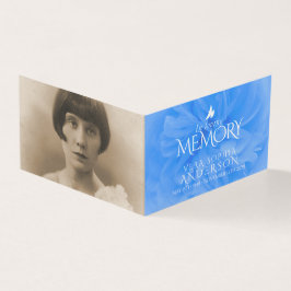 Begrafenis in liefdevolle herinnering blauw roos g kaart