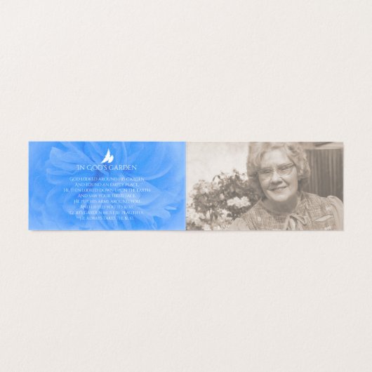 Begrafenis in liefdevolle herinnering blauw roos g kaart (Binnenkant ongevouwen)