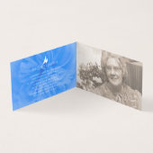 Begrafenis in liefdevolle herinnering blauw roos g kaart (Binnen)