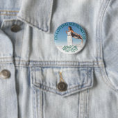 Begrafenis in liefdevolle herinnering Foto donkerg Ronde Button 5,7 Cm (In situ)