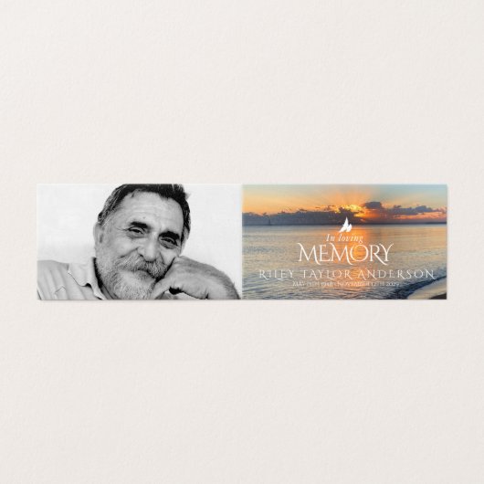 Begrafenis in liefdevolle herinnering ochtend stra kaart (Buitenkant ongevouwen)