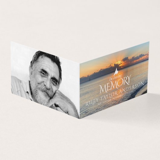 Begrafenis in liefdevolle herinnering ochtend stra kaart (Buitenkant)