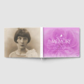 Begrafenis in liefdevolle herinnering roos paarse  gastenboek (Volledig)