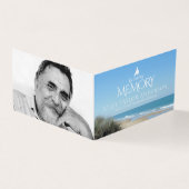 Begrafenis in liefdevolle herinnering strand gedic kaart (Buitenkant)