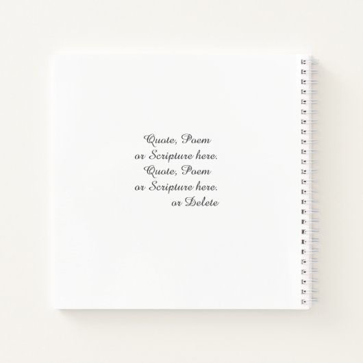 Begrafenis, in liefdevolle herinnering, wit, naamd notitieboek (Achterkant)