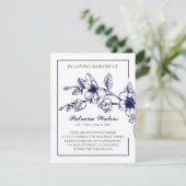 begrafenis in liefhebbend geheugen Foto | Navy Mag Bedankkaart (Staand voorkant)