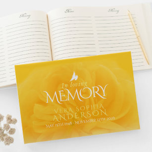begrafenis in liefhebbend geheugen roos geel gaste gastenboek