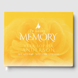 begrafenis in liefhebbend geheugen roos geel gaste gastenboek