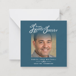 Begrafenis in ons hart Als we terugkijken naar ged Notitiekaartje