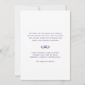 Begrafenis in ons hart paarse bedankkaart (Achterkant)