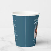 begrafenis in ons hart voor altijd blauwe gedicht papieren bekers (Rechts)