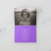 Begrafenis in ons hart voor altijd gedicht paarse aankondiging (Binnen)