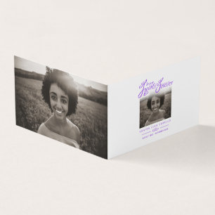 Begrafenis in ons hart voor altijd paarse gedichte kaart