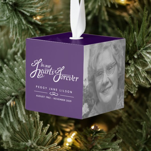 Begrafenis in ons hart voor altijd paarse twee fot decoratie (Boom)