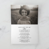 Begrafenis in ons hart voor altijd zwart gedicht bedankkaart (Binnen)