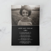 Begrafenis in ons hart voor altijd zwart gedicht kaart (Binnen)