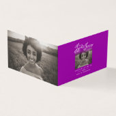 Begrafenis in ons hart voor eeuwig mauve gedichten kaart (Buitenkant)