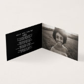 begrafenis in ons hart voor eeuwig mono gedicht. kaart (Binnen)