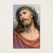 Begrafenis Jezus Kroon Gebed Sympathie Kaarten Visitekaartjes (Voorkant)