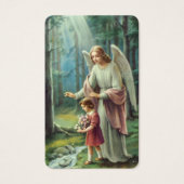 Begrafenis Katholieke God's Engel Gebed Sympathie  Visitekaartje (Voorkant)