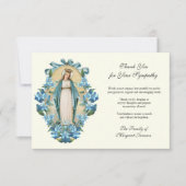 Begrafenis Katholieke Maagd Maria Condoleance Bedankkaart (Voorkant)