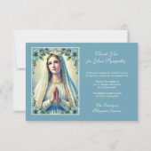 Begrafenis Katholieke Memorial Mary Condolence Bedankkaart (Voorkant)