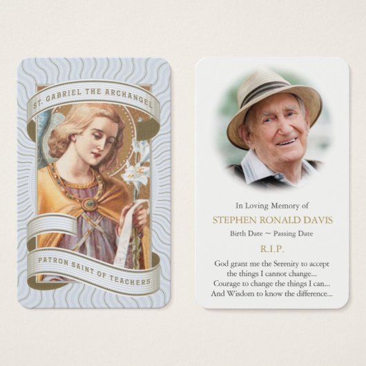 Begrafenis Katholieke St Gabriel Gebed Sympathie K Visitekaartje (Voorkant /achterkant)