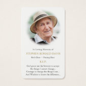 Begrafenis Katholieke St Gabriel Gebed Sympathie K Visitekaartje (Achterkant)