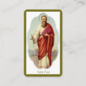 Begrafenis Katholieke St Paul Gebed Sympathie Kaar Visitekaartje (Voorkant)